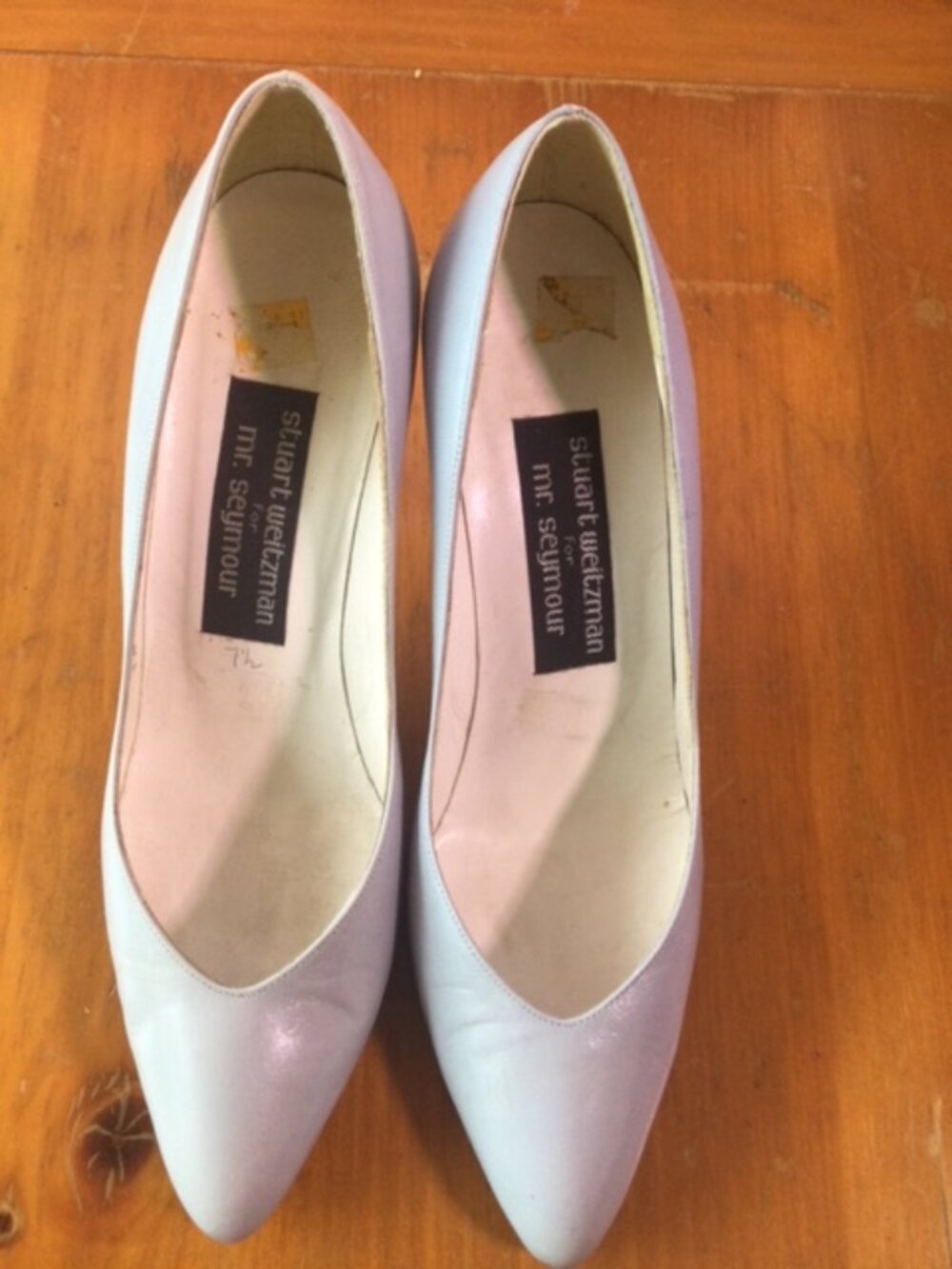 Vintage Stuart Weitzman for Mr. Seymour Lilac Leather Pointed Toe Pumps 7.5